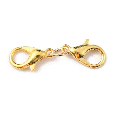 Zinc Alloy Double Lobster Claw Clasps FIND-TAC0016-15G-1