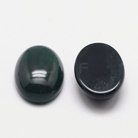 Natural Black Agate Cabochons G-K021-20x15mm-11-1