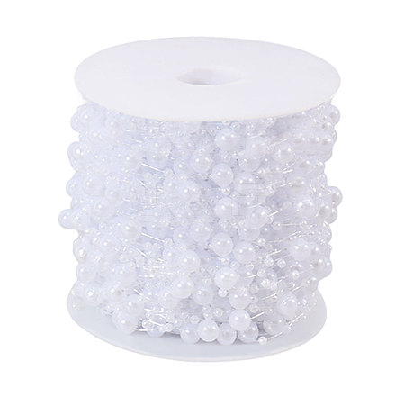 Acrylic Pearl Ball Chains AJEW-WH0766-47A-1
