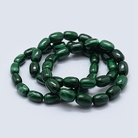 Natural Malachite Stretch Bracelets BJEW-F327-01-1