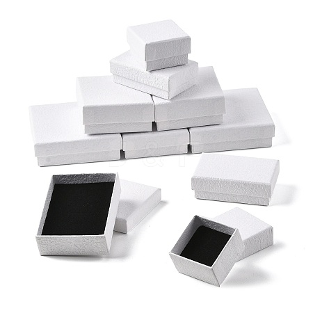 10Pcs 5 Styles Texture Paper Jewelry Gift Boxes OBOX-FS0001-01B-1