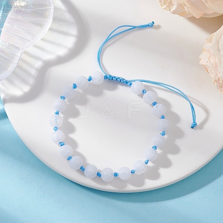 Acrylic Beaded Braided Bead Bracelets for Men Women BJEW-JB12493-1