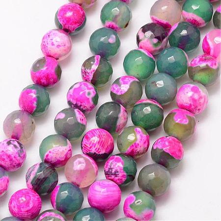 Natural Fire Crackle Agate Bead Strands G-K166-06F-8mm-12-1