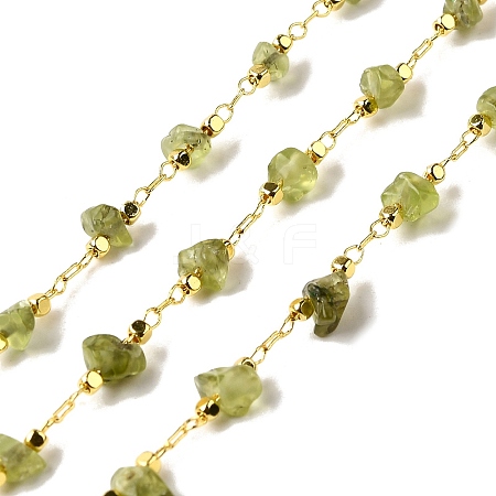 Handmade Natural Peridot Chip Beaded Chains CHC-F020-10G-03-1