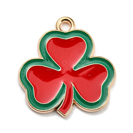 Saint Patrick's Day Alloy Enamel Pendants ENAM-G222-01E-03-1