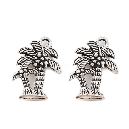 Coconut Tree Tibetan Style Alloy Pendants PALLOY-AD1515-AS-1