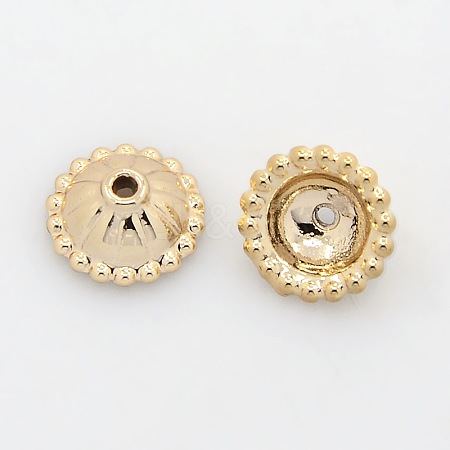 Nickel Free & Lead Free Light Gold Tone Alloy Bead Caps PALLOY-J471-46G-FF-1