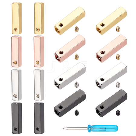 Rectangle Alloy Shoelace Buckle Connectors Sets FIND-PH0003-63-1