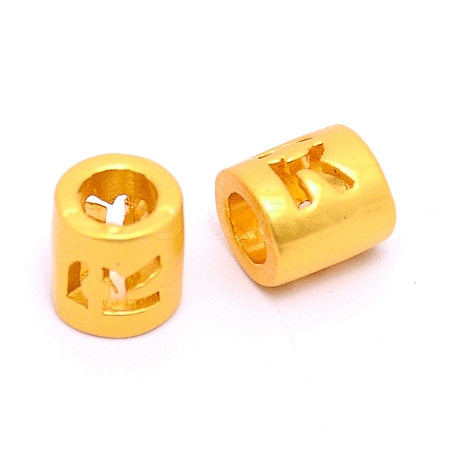 Alloy Letter Beads PALLOY-WH0081-55R-1