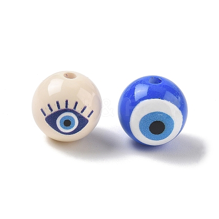 Printed Opaque Acylic Beads AC-CBAE004-06-1