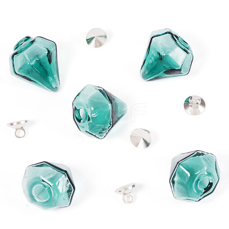 DIY Diamond Glass Bottles Pendants Making Kits DIY-TA0012-40C-1