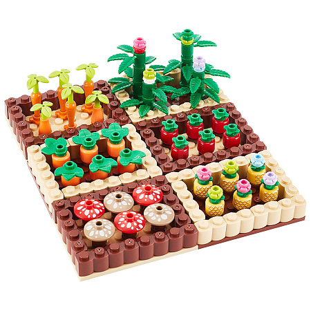 Olycraft 1 Set DIY Orchard Plastic Building Blocks Set DIY-OC0009-78-1