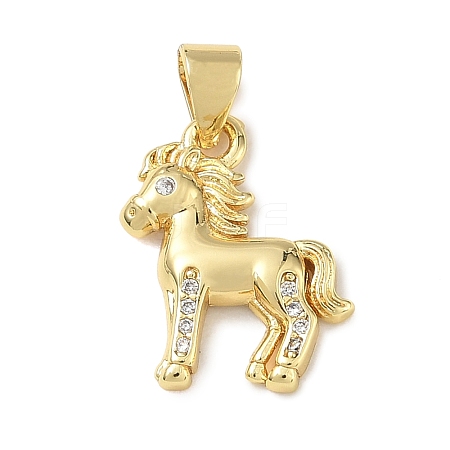 Brass Micro Pave Clear Cubic Zirconia Pendants LS-KK-A303-05H-G-1