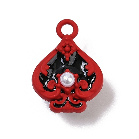 Spray Painted Alloy Pendants PALLOY-S038-07B-1