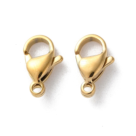 304 Stainless Steel Lobster Claw Clasps X-STAS-V007-01C-G-1