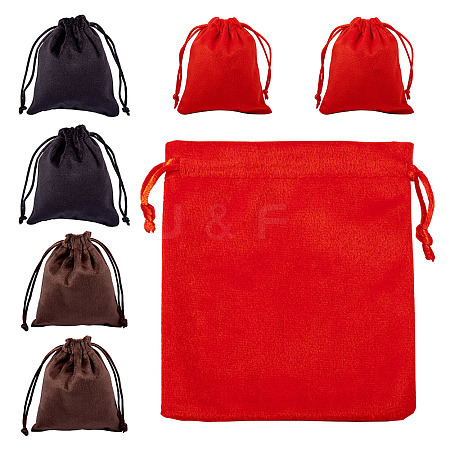10Pcs Velvet Jewelry Drawstring Storage Pouches ABAG-TA0001-31B-1
