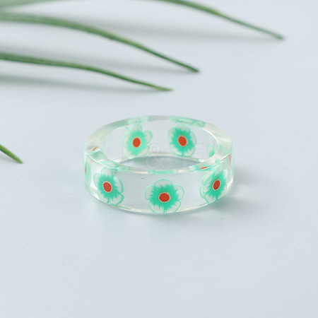 Transparent Resin Finger Rings for Women WG107A9-16-1