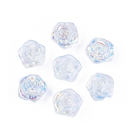 Electroplate Transparent Glass Beads Strands EGLA-N056-02A-07-1