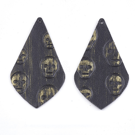 PU Leather Big Pendants X-FIND-T020-081G-1