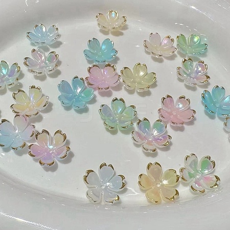 Acrylic Bead Caps FIND-WH0152-622D-1
