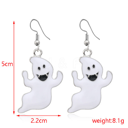 Halloween Theme Alloy Enamel Dangle Earrings FS-WG50C46-24-1