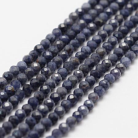 Natural Sapphire Bead Strands G-P271-3mm-13-1