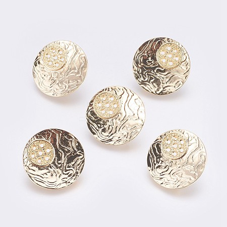 Brass Stud Earrings Settings KK-I622-23G-NF-1