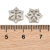Brass Micro Pave Cubic Zirconia Bead Caps CU-CBA6A75-35B-P-3