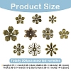 200Pcs 10 Styles Iron Bead Caps IFIN-YW0004-04-2