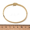 304 Stainless Steel Crystal Rhinestone Hinged Cuff Bangles for Women SA-CBA61B8-07G-5