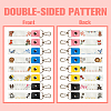 PU Leather & Cotton Name Marker Keychain AJEW-WH0514-001-3