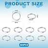 Unicraftale 304 Stainless Steel Split Rings STAS-UN0017-52P-3