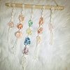 Handmade Cotton Woven Macrame Natural Mixed Stone Nuggets Pouch Pendant Decoration PW-WG6723A-01-3