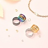 4Pcs 4 Colors Brass Rings RJEW-YW0001-05-4