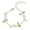 Natural Quartz Crystal Chip Beaded Bracelets BJEW-JB11433-2