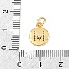 Brass Micro Pave Clear Cubic Zirconia Charms CU-CBA56CE-12G-M-3