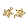 Brass Micro Pave Cubic Zirconia Pendants KK-I358-054A-G-2