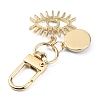 Evil Eye Resin Pendant Decorations for Women KEYC-WH0032-24B-2