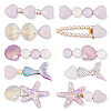 2 Bags 2 Styles Resin & Alloy Alligator Hair Clips AJEW-CY0001-39C-6