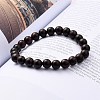 Unisex Natural Wood Beaded Stretch Bracelets BJEW-JB05463-02-3