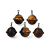 Natural Tiger Eye Pendants PORC-T132-053K-1