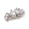 Brass Micro Pave Cubic Zirconia Charms ZIRC-F132-17P-3