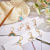  8Pcs 8 Style Rainbow & Cloud & Heart Enamel Dangle Leverback Earrings for Women HJEW-NB0001-35-2