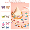 Printed Alloy Enamel Pendants PALLOY-PH0013-29-7