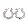304 Stainless Steel Dog Bone Wrap Hoop Earrings for Women EJEW-E199-05P-1