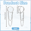 1Pair 925 Sterling Silver Hoop Earrings EJEW-UN0002-85P-3