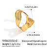 Irregular 304 Stainless Steel Cuff Open Rings for Women EA3390-1-2