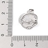 Brass Micro Pave Cubic Zirconia Pendants ZIRC-I066-06P-01-3