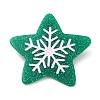 Star with Snowflake Cellulose Acetate(Resin) Alligator Hair Clips PHAR-Q120-01A-1