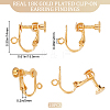Beebeecraft 20Pcs Brass Clip-on Earring Findings KK-BBC0009-60-2